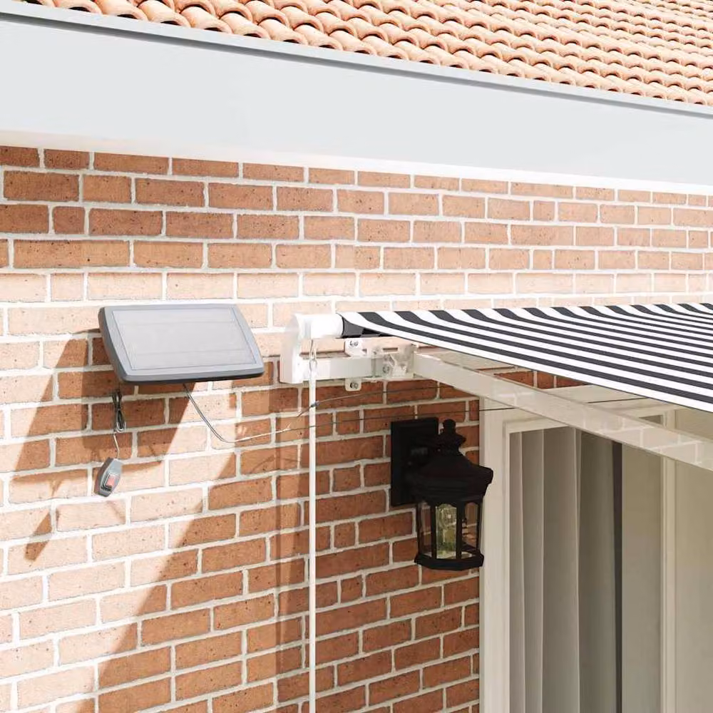 Berkfield Home Manual Retractable Awning with LED, Black and Anthracite, W: 400 cm, D: 300 cm – 4