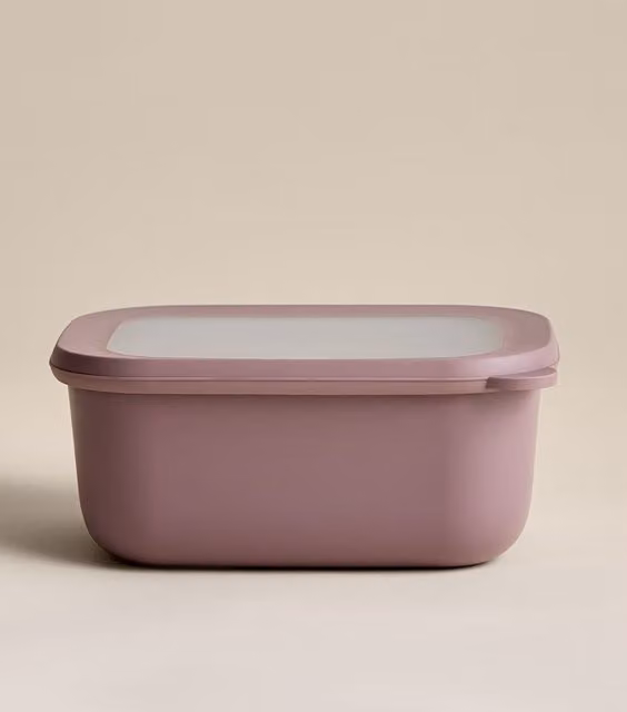 M&S Pink and Transparent Plastic Medium Storage Container with Snap Lid