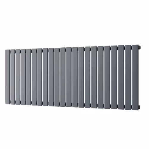 Typhoon Anthracite Flat Tube Horizontal Designer Radiator, W: 149.6 cm, H: 60 cm – 2