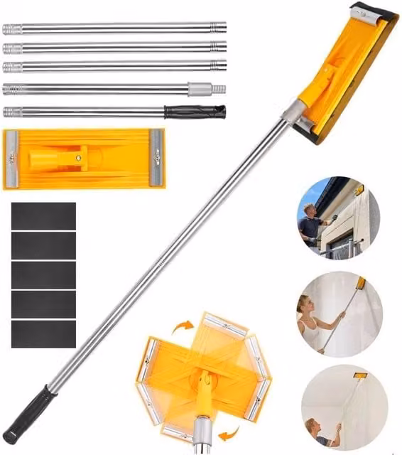 PAWNORA Adjustable Extension Pole Sander in Yellow – 1