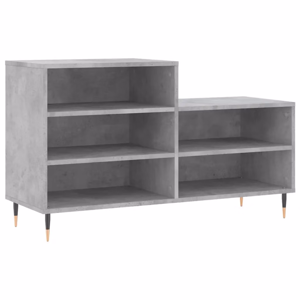 Berkfield Home Modern Grey Shoe Cabinet with Internal Shelves, W/D/H: 102 x 36 x 60 cm – 2