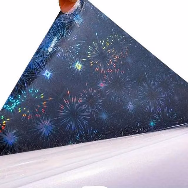 Syntego Pack of 10 Fireworks Vinyl Stickers, A4, Multicolour and Transparent, Glossy Finish