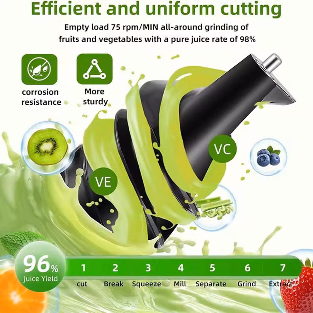 Havendro Electric Slow Masticating Fruit Juice Squeezer in Black – 3