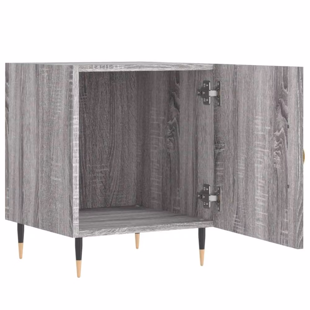 Berkfield Home Modern Bedside Cabinets, 2 Piece Set in Grey Sonoma, W/D/H: 40 x 40 x 50 cm – 2
