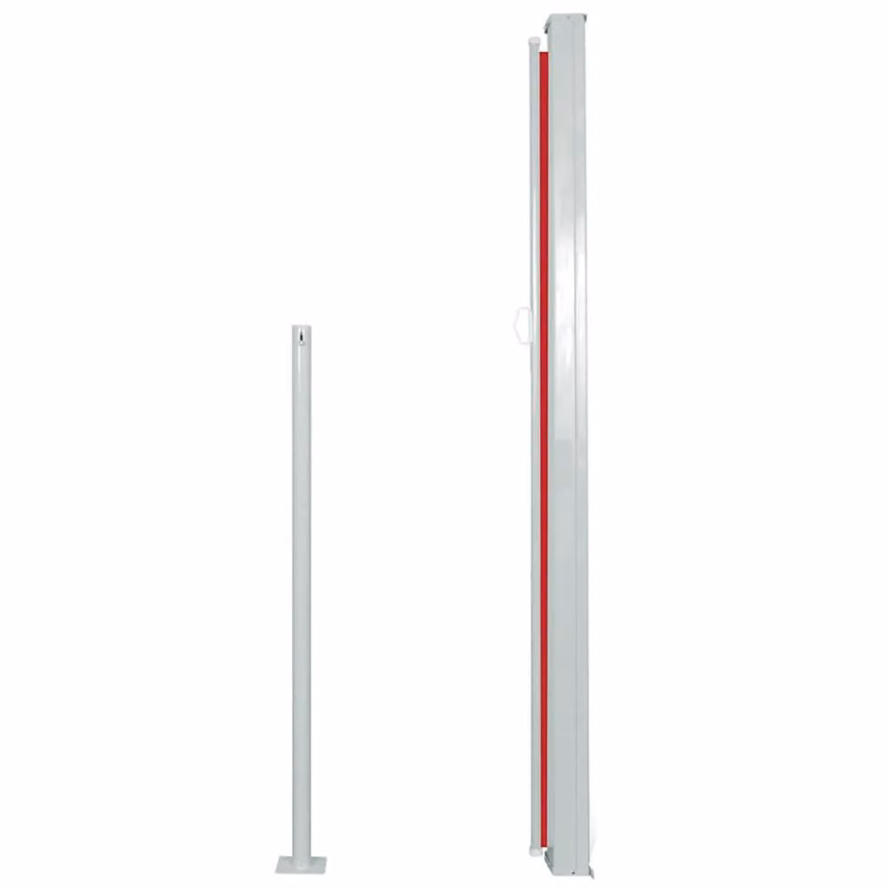 Berkfield Home Retractable Single Side Awning with Folding Arms in Red, W/H: 300 x 120 cm – 4