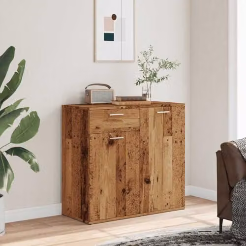 vidaXL Rustic Brown Sideboard in Old Wood, W/D/H: 80 x 36 x 75 cm – 2