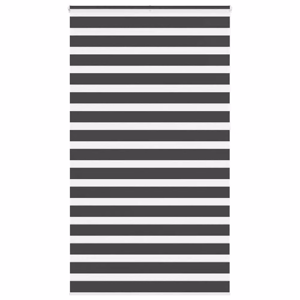 Berkfield Home Black Zebra Day and Night Blind, Polyester Fabric, W: 130 cm, H: 230 cm – 2