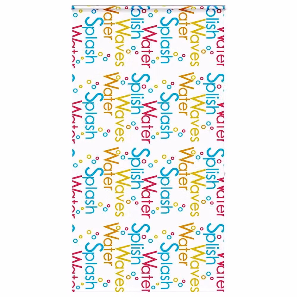 Berkfield Home Multicolour Graphic Opaque Shower Roller Blind with Cassette, W/H: 116 x 240 cm