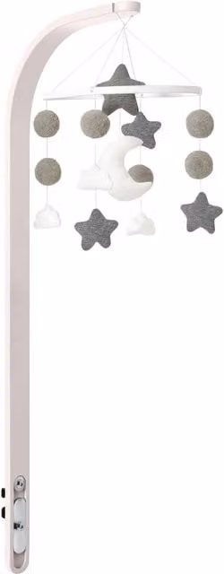 Snuz Hanging Cot Mobile in Pink and Multicolour with Star Designs