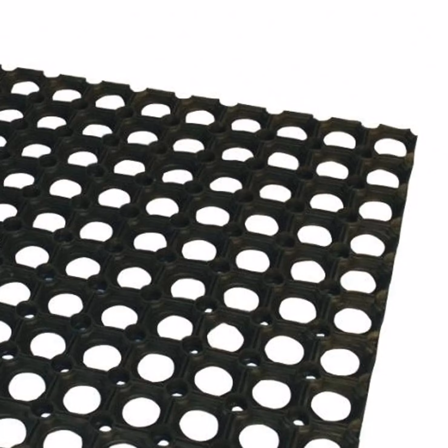 JVL Rondo Black Natural Rubber Rectangular Door Mat, W: 40 cm, D: 60 cm – 2