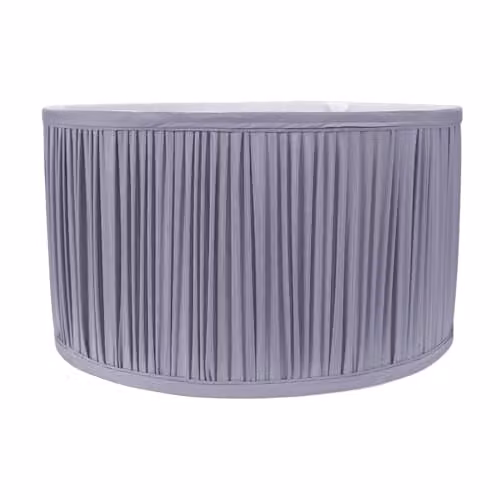 ValueLights Jess Fabric Ruched Pleated Drum Lamp Shade in Blue, Width: 35 cm