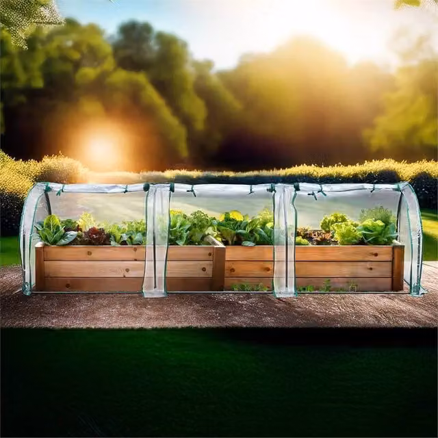 Havendro Large Green Tunnel Greenhouse with Metal Frame and PVC Cover, W/D/H: 80 x 80 x 80 cm