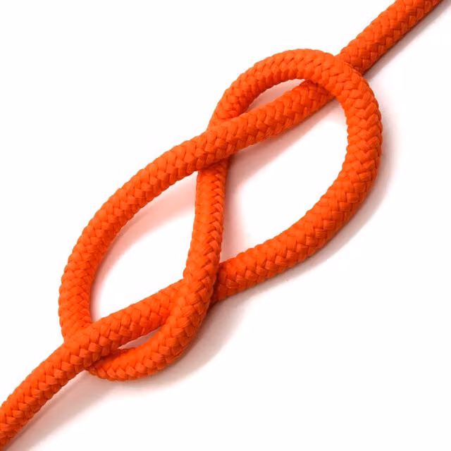 Sola Orange Polypropylene Solid Braided Rope, 2 mm x 100 m
