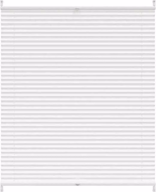 Berkfield Home Single Pleat Plisse Blind in White, W: 100 cm, H: 125 cm