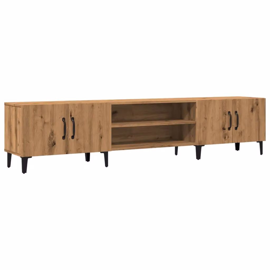 Berkfield Home Artisan Oak TV Cabinet in Brown, W/D/H: 180 x 31.5 x 40 cm – 2