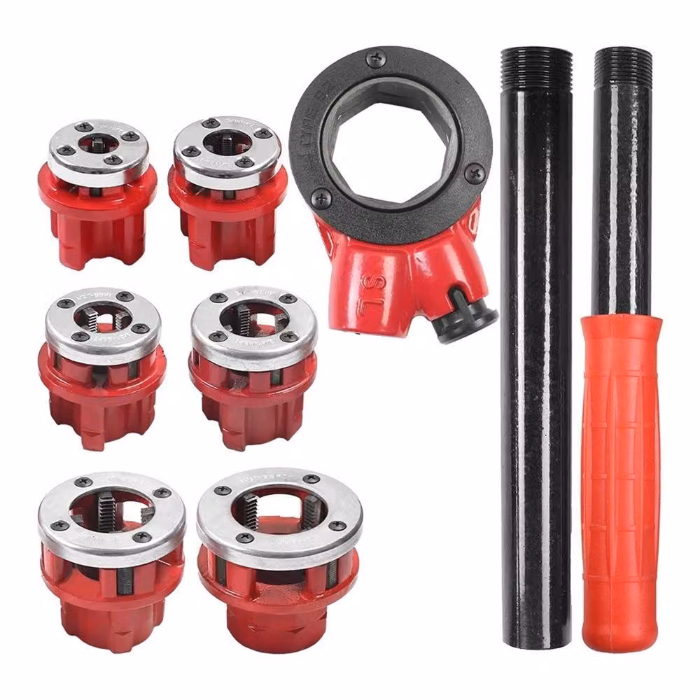 Nordara 6 Heads BSPT Pipe Threading Kit in Red Steel – 3