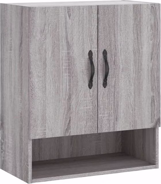Berkfield Home Wall Mounted Cabinet in Grey, W/D/H: 60 x 31 x 70 cm
