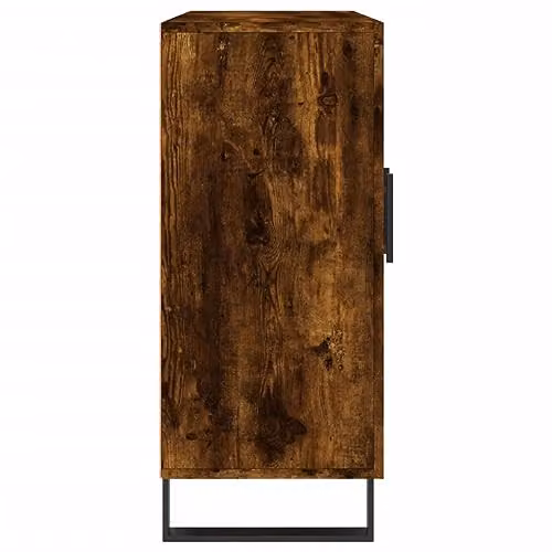 vidaXL Modern Sideboard in Smoked Oak, Brown, W/D/H: 90 x 34 x 80 cm – 6