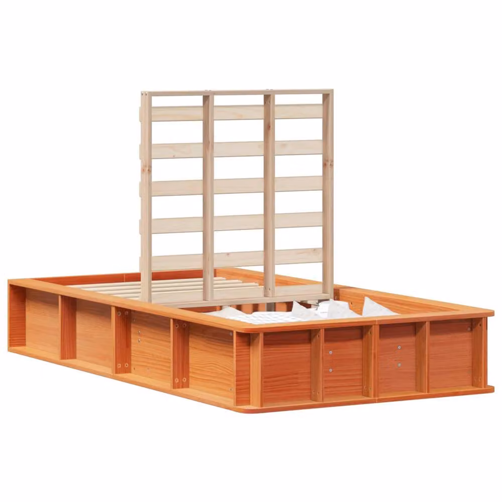 Berkfield Home Solid Pine Wood Bed Frame in Wax Brown, W: 75 cm, L: 190 cm – 2