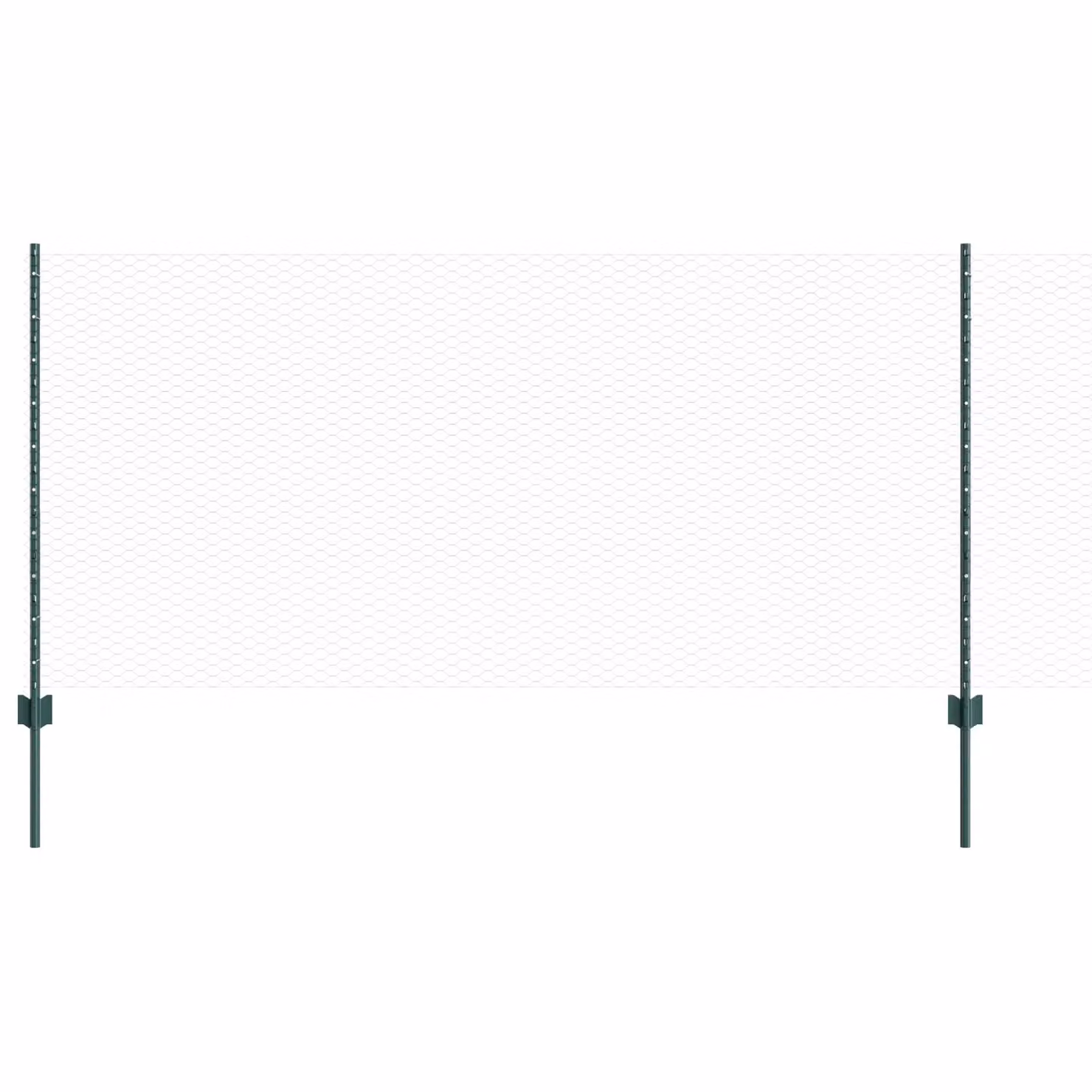 Berkfield Home Green Steel U-Profile Mesh Fence Posts, 5 Pack, Height: 100 cm – 2