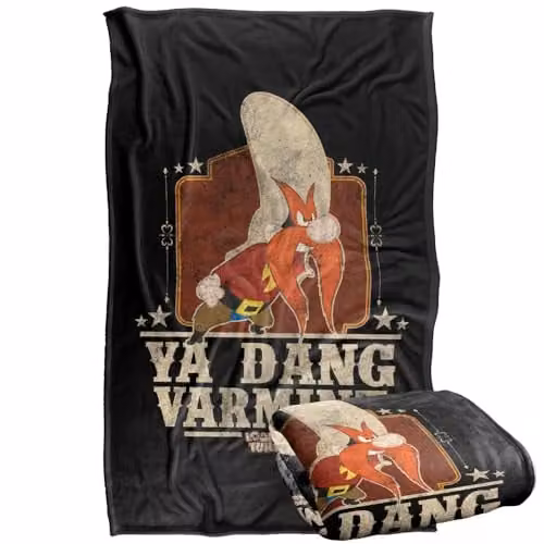 Warner Bros. Looney Tunes Yosemite Sam Varmint Super Soft Fleece Throw Blanket, Multicolour, W/D/H: 91 x 147 cm