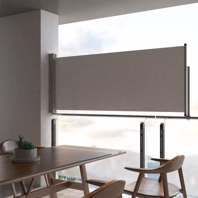 Berkfield Home Patio Retractable Side Awning, Grey, W/D/H: 100 x 300 cm – 1