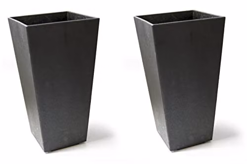 Garden Gear Sonata Self Watering Garden Planter in Slate Grey, Set of 2 – 1