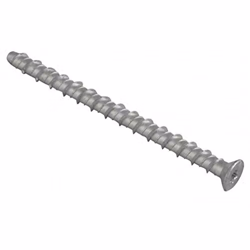 Forgefix Silver Lightning Bolt Countersunk Torx Concrete Bolts, M6 x 75mm, Box of 100
