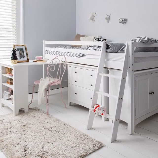 Noa and Nani Moro Sleepstation Single Bed with Drawers in White
