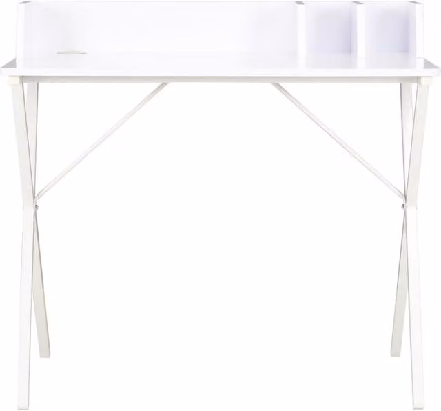 Berkfield Modern White Glossy Writing Desk W/D/H: 80 x 50 x 84 cm