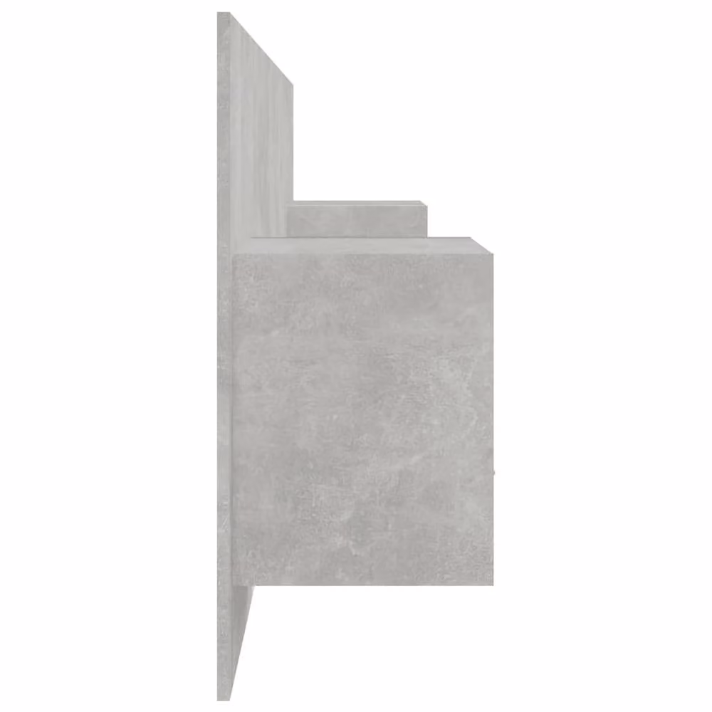 Berkfield Home Bed Headboard with Integrated Nightstands and Side Compartments in Concrete Grey Engineered Wood – 2