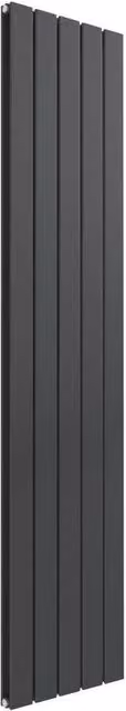 Bathroom Kingdom Anthracite Double Flat Panel Vertical Radiator, Grey, H: 160 cm, W: 36.6 cm