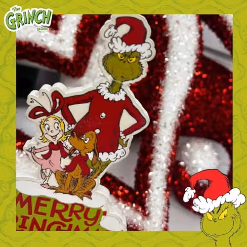 VFM e-Store Grinch 3D Christmas Tabletop Decoration, Green and Multicolour, W: 16 cm, D: 10 cm, H: 16 cm – 4