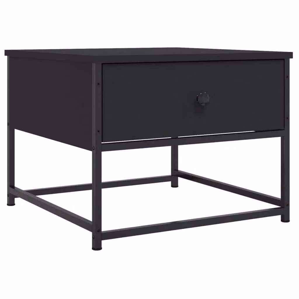 Berkfield Home Modern Square Coffee Table in Black, W/D/H: 51 x 51 x 40 cm – 2