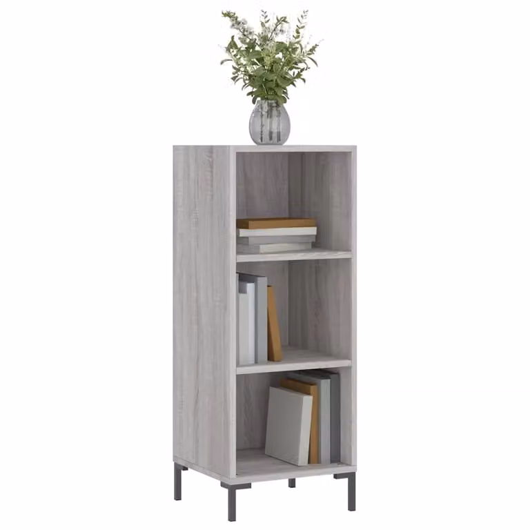 Berkfield Home Grey Sonoma Sideboard in Engineered Wood W/D/H: 34.5 x 32.5 x 90 cm