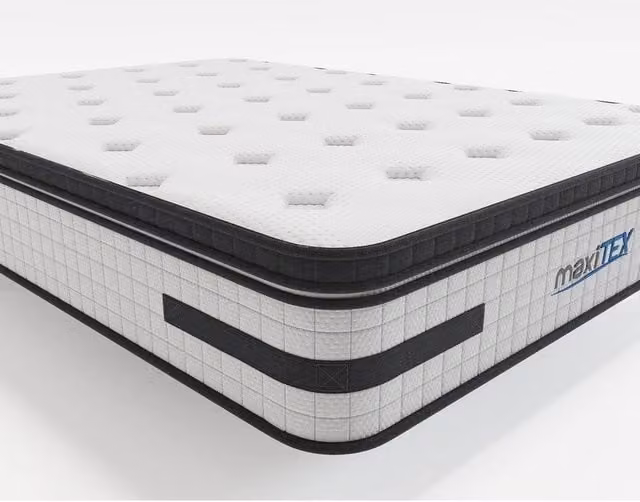 Maxitex Hybrid 3000 Memory Foam Pocket Sprung Mattress in White, W/D: 150 x 200 cm