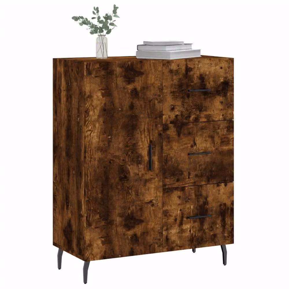 Berkfield Home Smoked Oak Sideboard in Brown, W/D/H: 69.5 x 34 x 90 cm – 3