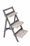 Norfolk Leisure Lifestyle Grigio Folding Pot Shelf in Light Grey – 2