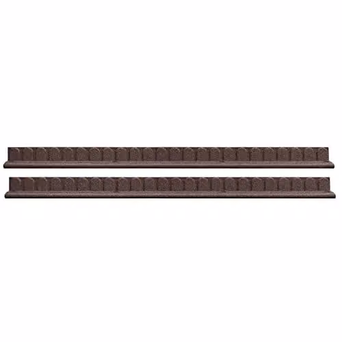Garden Gear Flexi-Edge Stone Effect Garden Border Edging, Recycled Rubber, Brown (2 Pack) – 1