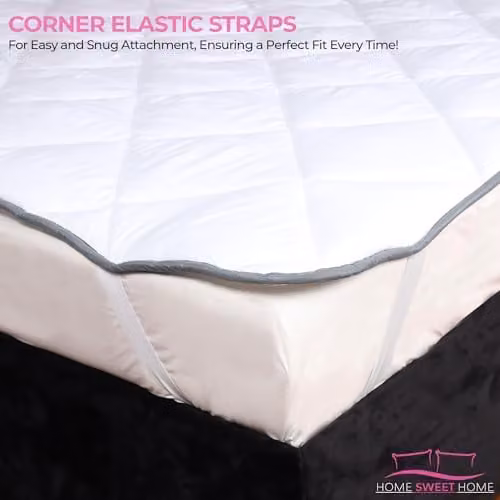 Home Sweet Home UK Super King Microfibre Mattress Topper in White, 180 x 200 cm – 2