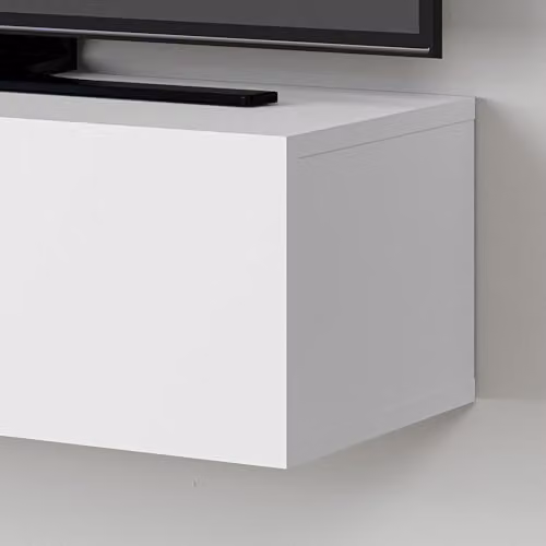 Decortie Francy Modern Wall Mounted TV Unit with Storage in White – 3