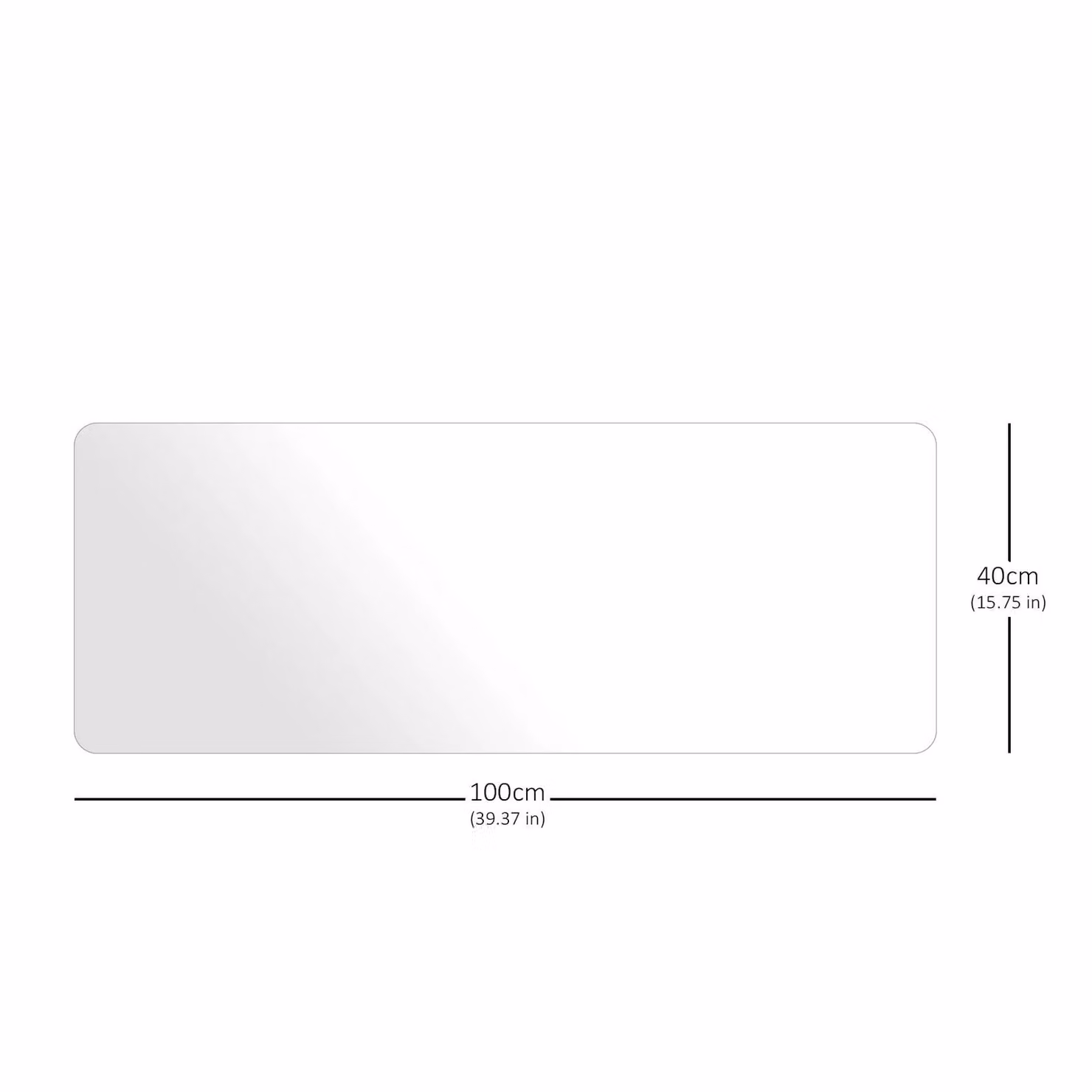Nicoman Transparent Non-Slip Waterproof PVC Desk Pad Protector, W: 100 cm, D: 40 cm – 2