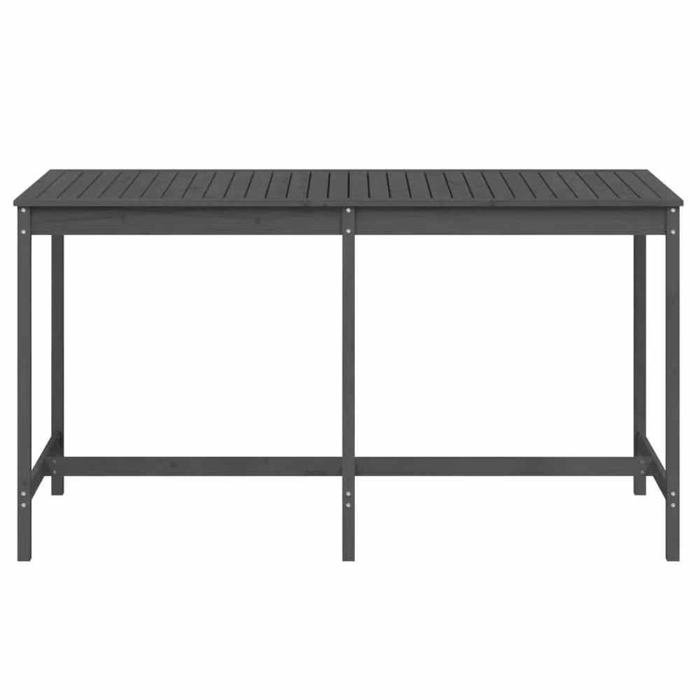 Berkfield Home Grey Rustic Solid Pine Garden Table W/D/H: 203.5 x 90 x 110 cm – 4