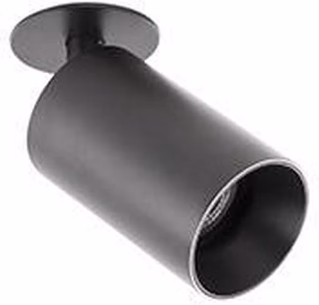Faro Stan Modern Cylinder Recessed Ceiling Light, Black, GU10 LED