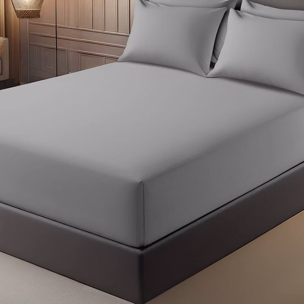 Grace Premium Grey Microfibre Extra Deep Pocket Fitted Sheet, Size: 90 x 200 cm, Depth: 40 cm – 1