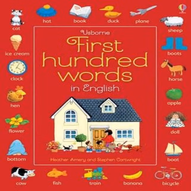 Usborne Mairi Mackinnon First Hundred Words in English Multicolour Paperback Book