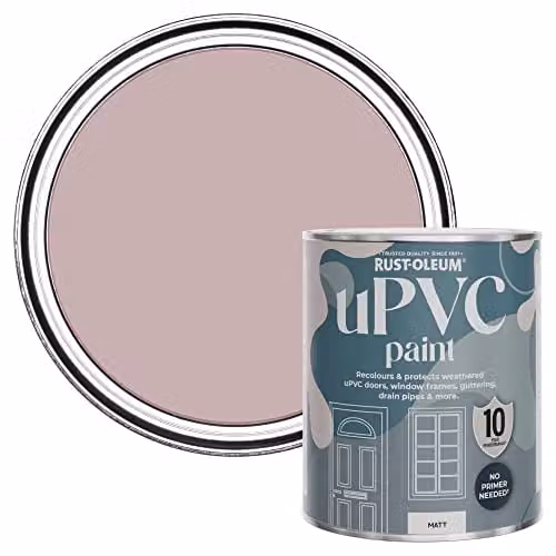 Rust-Oleum Little Light Pink Matt Water-Based uPVC Door and Window Paint, 750ml – 1