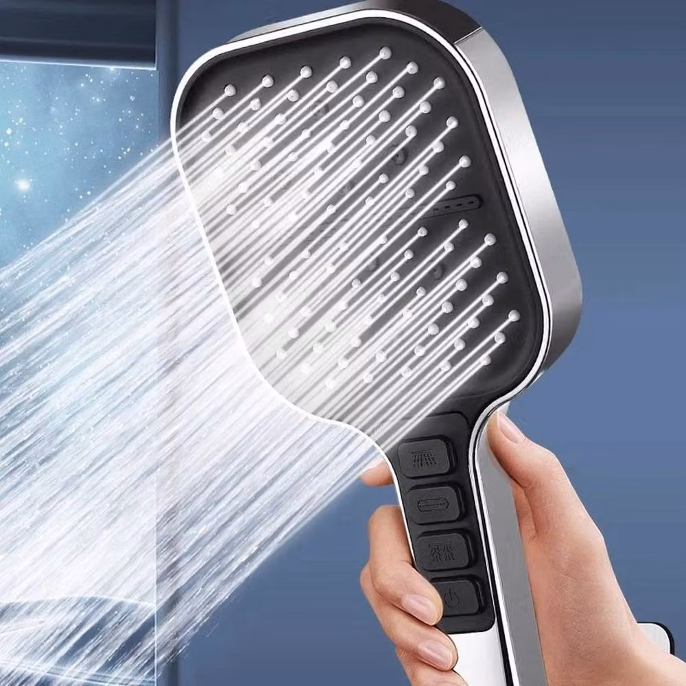 FLAVORA High-Pressure Rain and Mist Shower Head with 2m Hose in Matt Black, W: 180 cm, H: 180 cm – 3