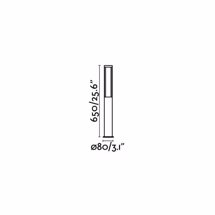 Netlighting Logar LED Outdoor Short Bollard Light, Dark Grey, IP54 – 2