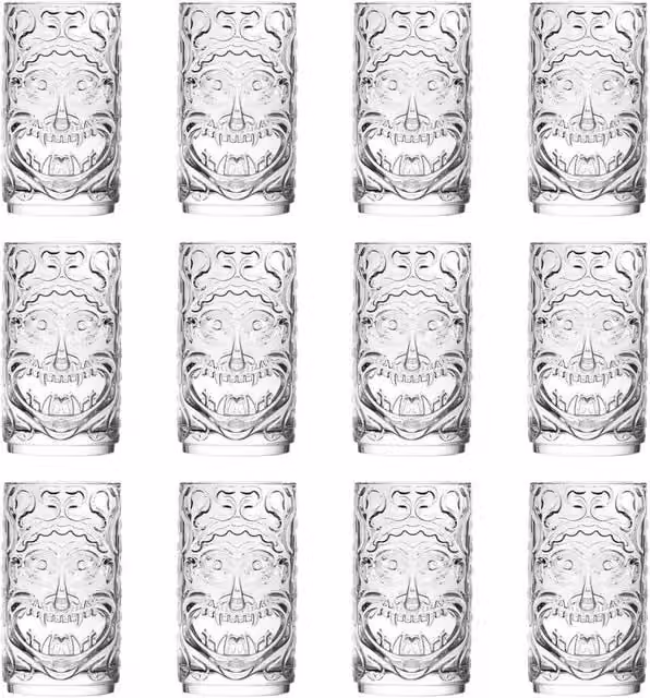 RCR Crystal Tiki Etruria Highball Tumbler Glasses, 460ml, Pack of 12, Transparent